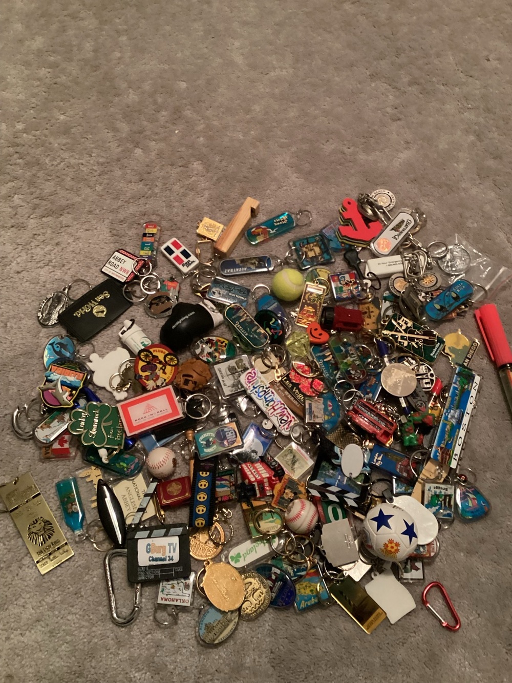 Assorted Keychain Lot - Multicolor Keychains